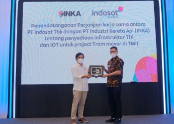 Sambut KTT G20 , Indosat Ooredoo Hutchison Gandeng INKA Kenalkan Solusi Transportasi Publik Berbasis IoT