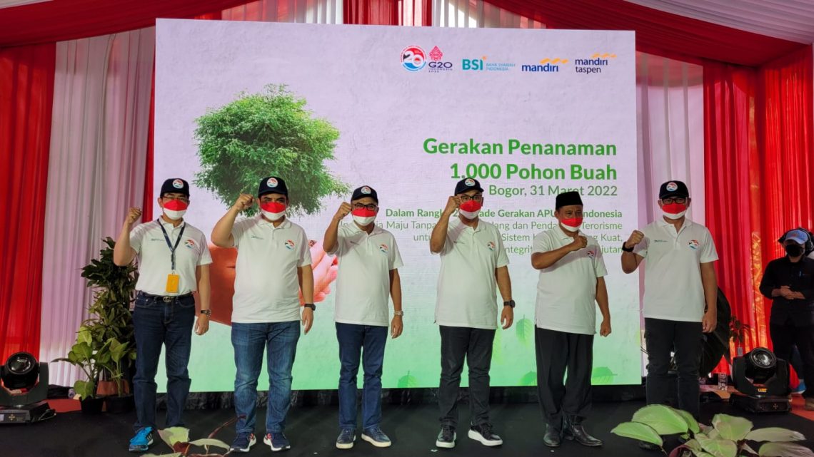 Tanam Pohon di HUT 2 Dekade APU PPT PPATK, Bank Mandiri Taspen Dorong Kesadaran Ekologis