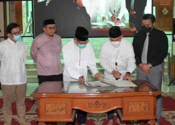 Penandatanganan Nota Kesepahaman Bank Syariah Indonesia dan Masjid Agung Sunda Kelapa