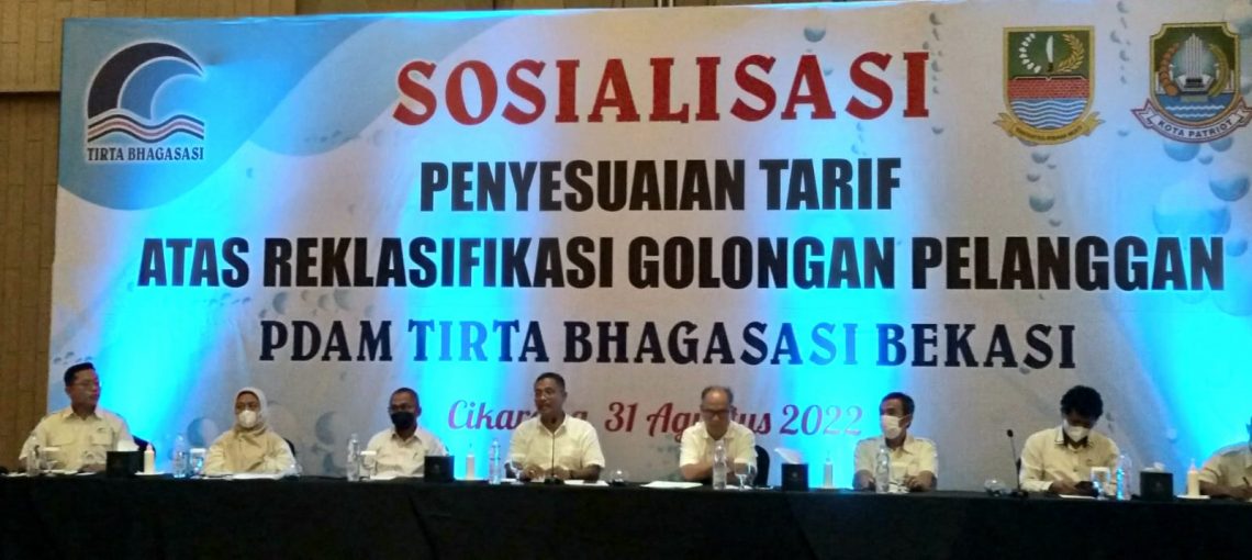 PDAM Tirta Bhagasasi Bekasi Sosialisasikan, Penyesuaian Tarif Reklasifikasi GolonganPelanggan Per September 2022