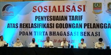 PDAM Tirta Bhagasasi Bekasi Sosialisasikan, Penyesuaian Tarif Reklasifikasi GolonganPelanggan Per September 2022