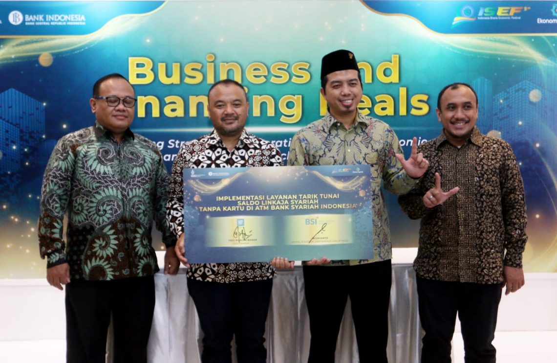 Teken Kerja Sama, Ambil Tunai Saldo LinkAja Syariah Bisa Lewat ATM BSI