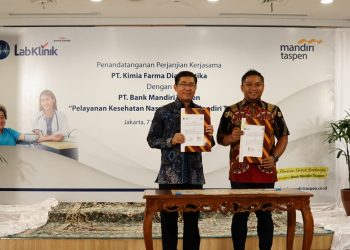 Bank Mandiri Taspen dan Kimia Farma Diagnostika Tandatangani Perjanjian Kerja Sama terkait Penyediaan Klinik Kesehatan bagi Nasabah di Setiap Kantor Cabangnya