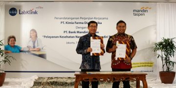 Bank Mandiri Taspen dan Kimia Farma Diagnostika Tandatangani Perjanjian Kerja Sama terkait Penyediaan Klinik Kesehatan bagi Nasabah di Setiap Kantor Cabangnya