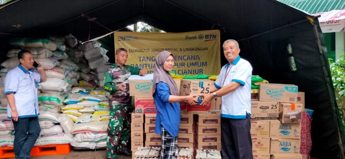 BTN Bangun Dapur Umum Untuk Korbang Cianjur