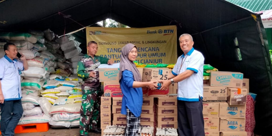 BTN Bangun Dapur Umum Untuk Korbang Cianjur