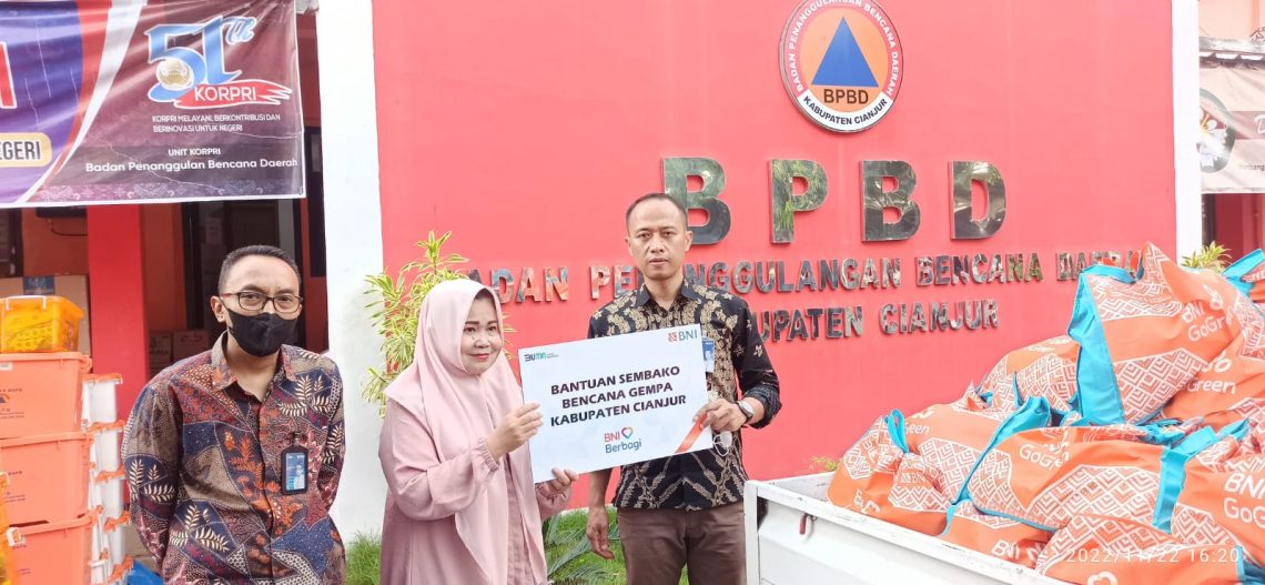 Tanggap Bencana, BNI Bersama BUMN Gotong Royong Tolong Warga Cianjur