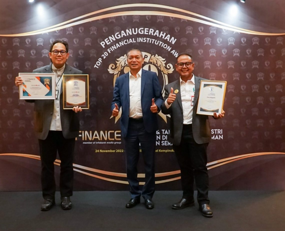 Bank DKI Raih Top 20 Financial Institution Award 2022