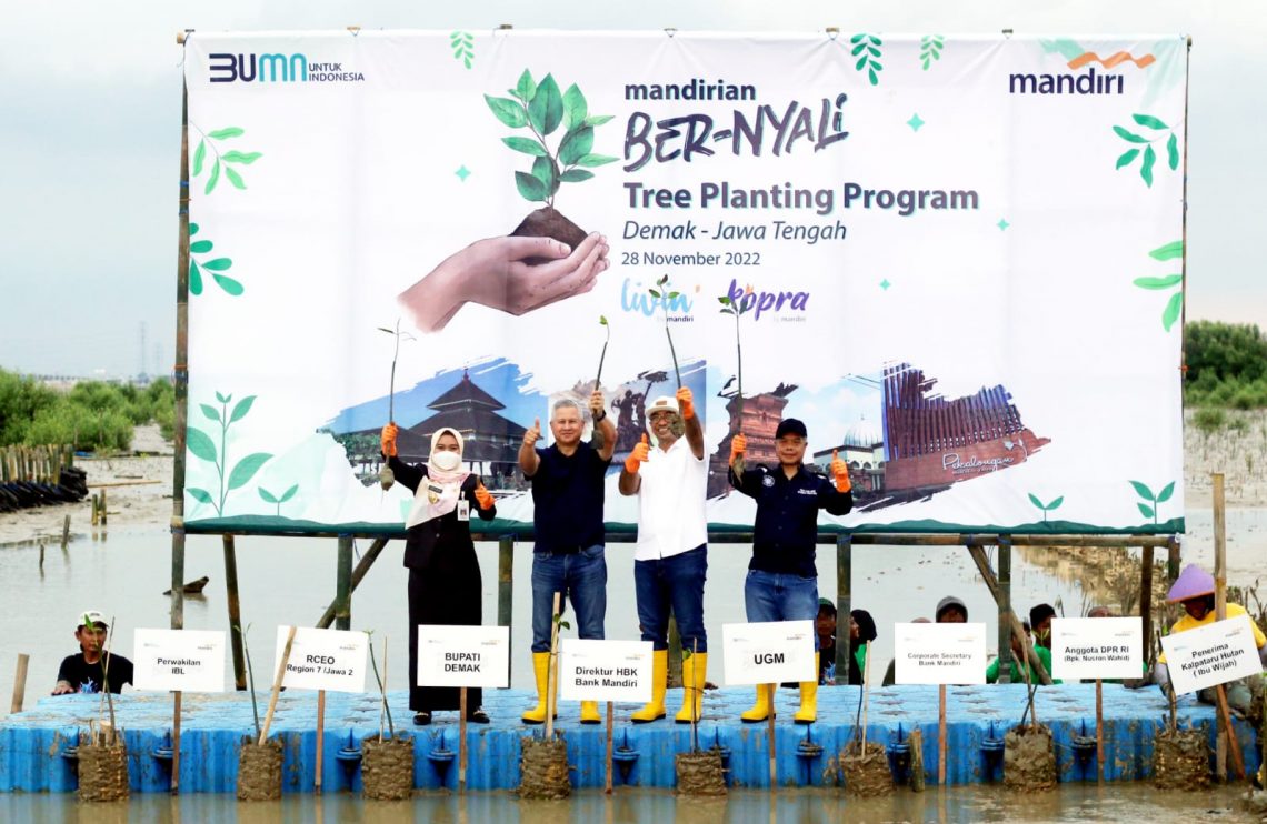 Wujudkan Ekonomi Berkelanjutan, Bank Mandiri Konservasi Lahan Seluas 500 Hektar di Hari Menanam Pohon Indonesia