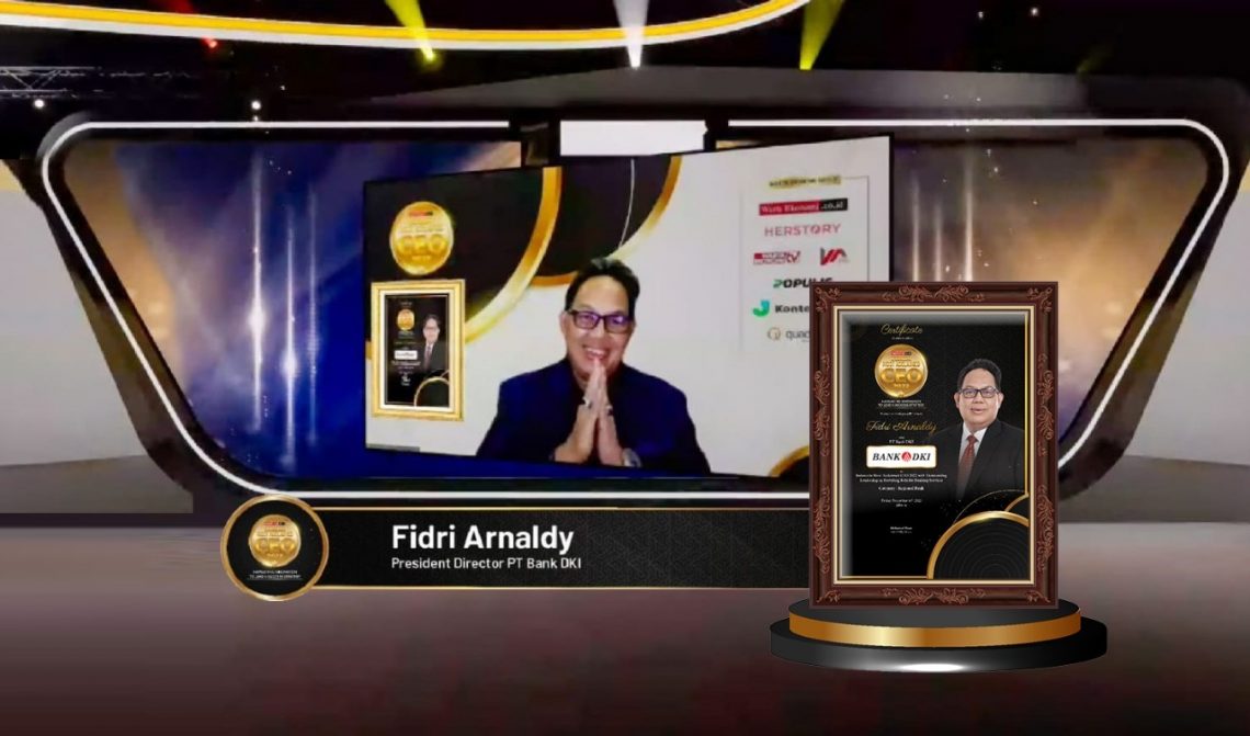Dirut Bank DKI Penghargaan sebagai Indonesia Most Acclaimed CEO 2022