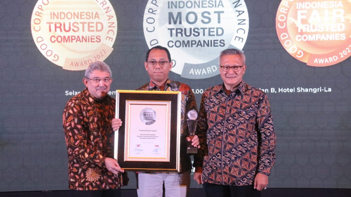 Bank Mandiri Taspen Raih Most Trusted Company di Ajang CGPI Award 2022Konsisten terapkan praktik GCG, Bank Mandiri Taspen, cetak rekor laba tertinggi, sebesar Rp 1,1 triliun