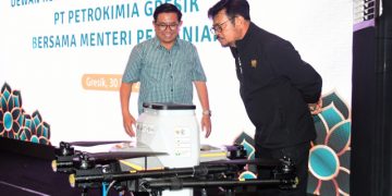 Menteri Pertanian Tinjau Kesiapan Program”Smart Precision Farming” Inisiasi Petrokimia Gresik
