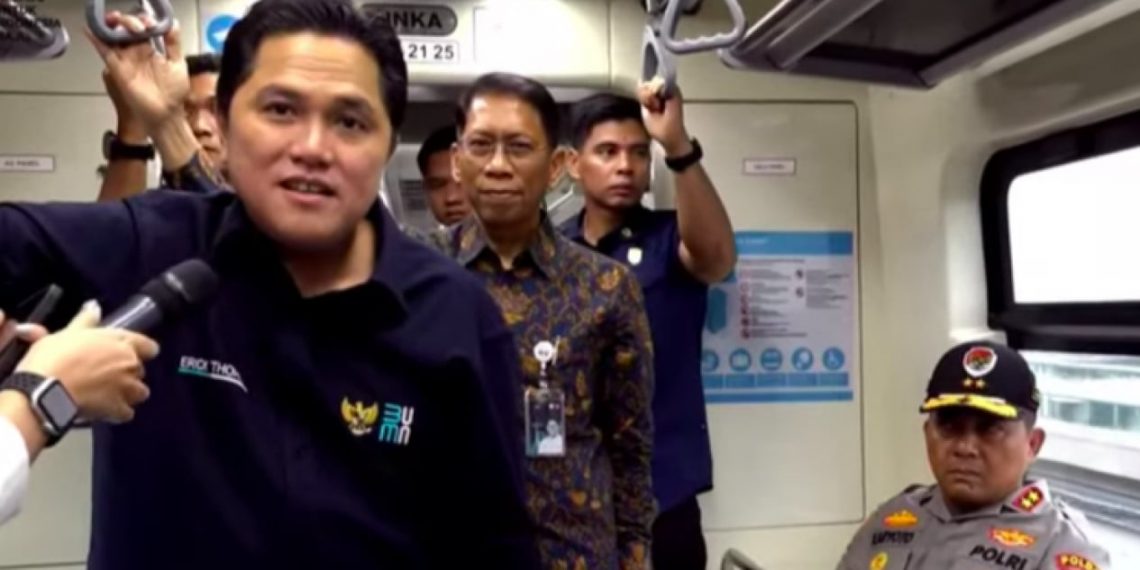 LRT Jabodebek Diresmikan, Erick Thohir Optimistis Bisa Jadi Solusi Kurangi Macet dan Polusi Udara