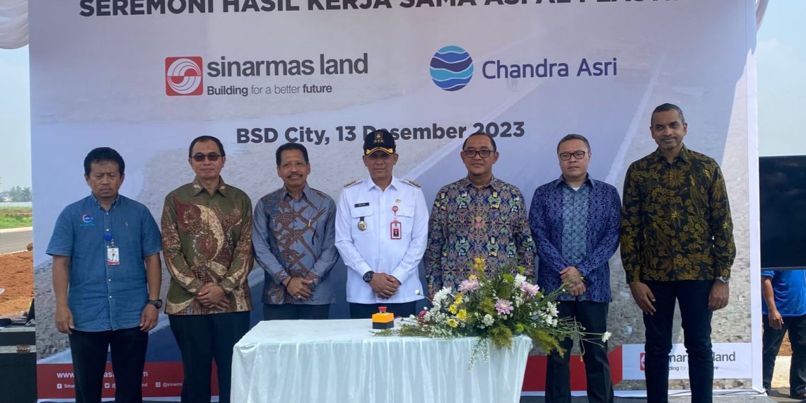 Sinar Mas Land dan Chandra Asri Group Resmikan Hasil Kerja Sama Pembangunan Jalan Aspal dengan Campuran Sampah Plastik di BSD City