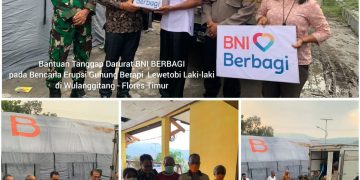 BNI Berbagi, Salurkan Bantuan Tanggap Darurat Erupsi Gunung Berapi Lewetobi Flores