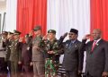 Sinergi Satgas Yonif 721/Mks Bersama Forkopimda Lanny Jaya Laksanakan Upacara Peringatan Hari Lahir Pancasila 2024