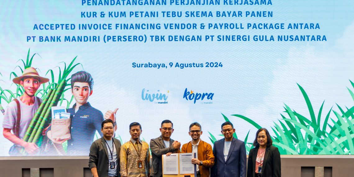 Perluas Ekosistem Pertanian, Bank Mandiri Perkuat Kemitraan dengan PT Sinergi Gula Nusantara (PTPN Holding)