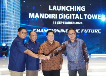 Resmikan Mandiri Digital Tower, Erick Thohir Tekankan Pentingnya Cyber Security