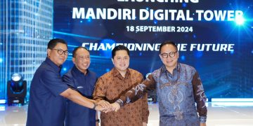 Resmikan Mandiri Digital Tower, Erick Thohir Tekankan Pentingnya Cyber Security
