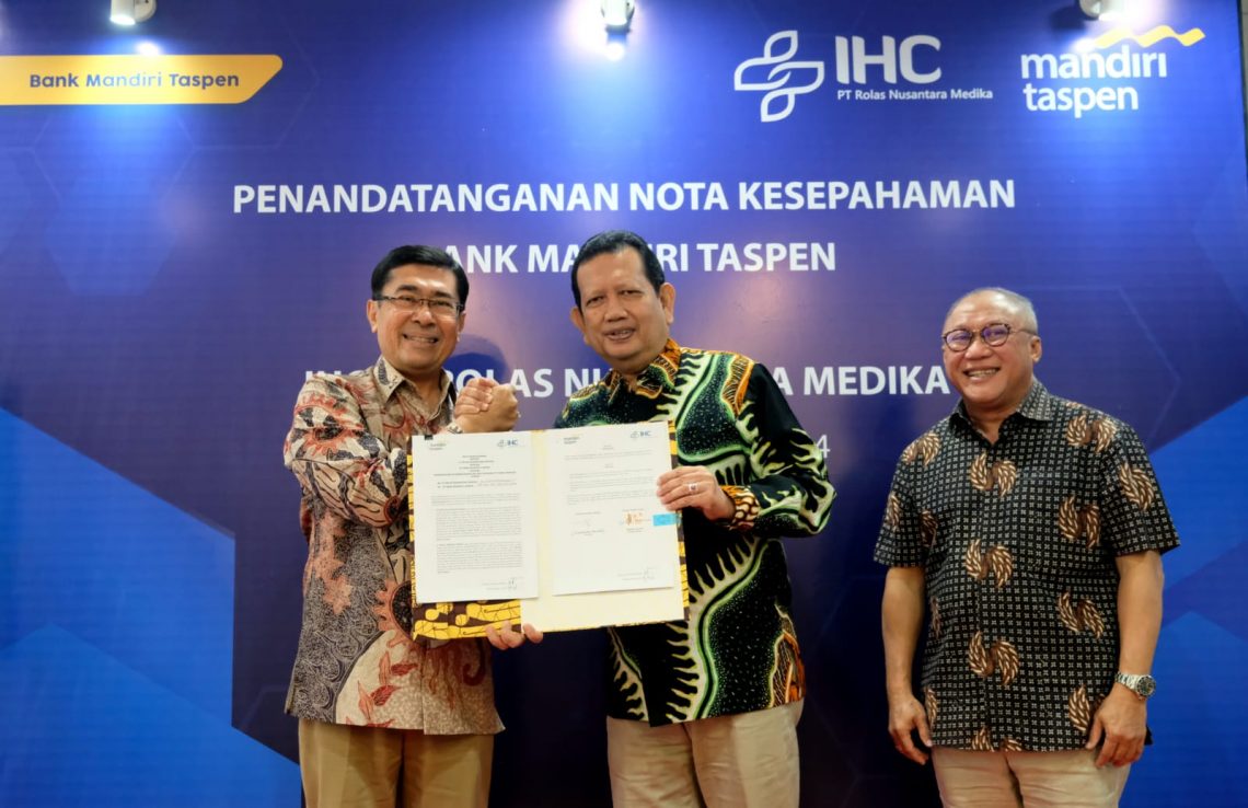 Beri Layanan VIP Nasabah, Bank Mandiri Taspen Gandeng IHC PT Rolas Nusantara Medika