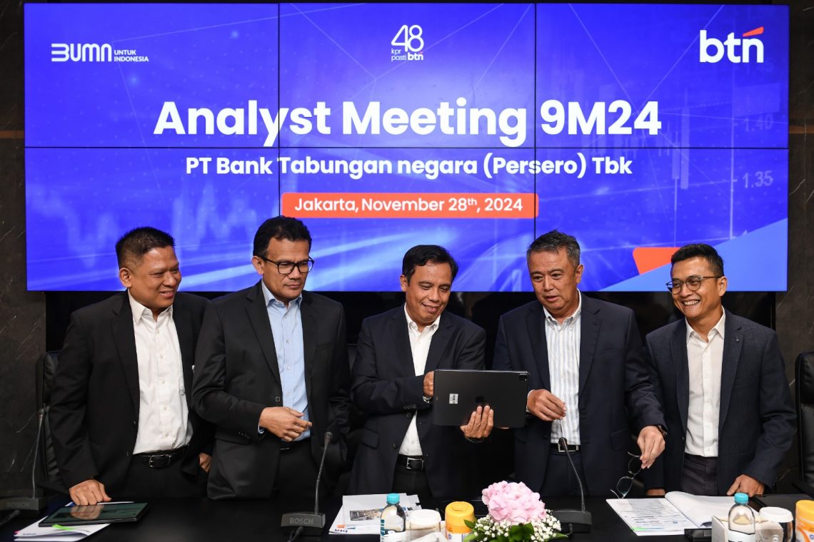 Kinerja Kuartal III 2024, BTN Salurkan Kredit dan Pembiayaan Capai Rp356 Triliun