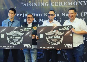 Perluas Ekosistem Bisnis Kartu Kredit, Bank Mandiri Jalin Kemitraan dengan Harley Davidson Club Indonesia (HDCI)