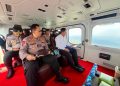 Kapolri Pantau Titik Api Via Udara, Cek Kesiapan Penanganan Karhutla di Riau