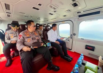 Kapolri Pantau Titik Api Via Udara, Cek Kesiapan Penanganan Karhutla di Riau