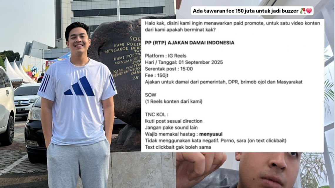 Jerome Polin Ungkap Tawaran Jadi Buzzer, Sekali Posting Bisa Raup Rp150 Juta