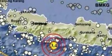 Gempa Bermagnitudo 3,4 Guncang Cilacap, Jawa Tengah