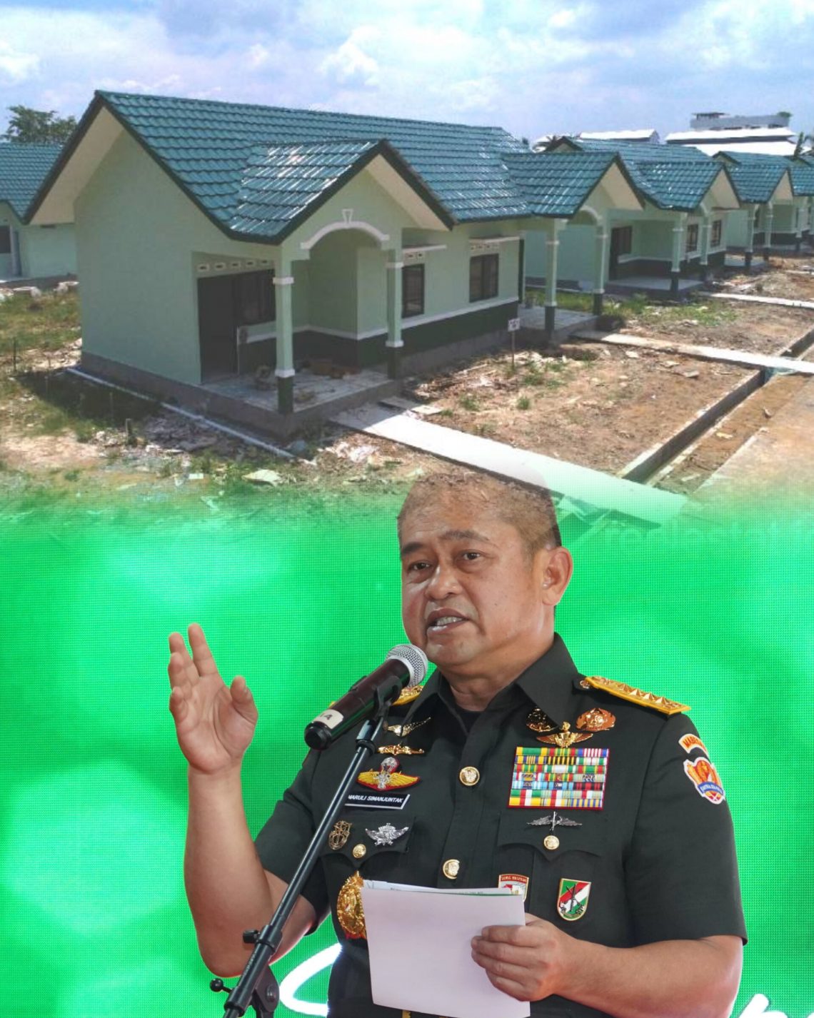 Maruli Simanjuntak KSAD Mentargetkan Bangun 1.500 Rumah Prajurit Setiap Tahun