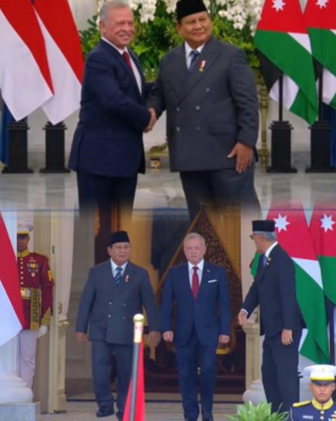 Raja Yordania Abdullah II Tiba di Jakarta, Disambut Hangat oleh Presiden Prabowo