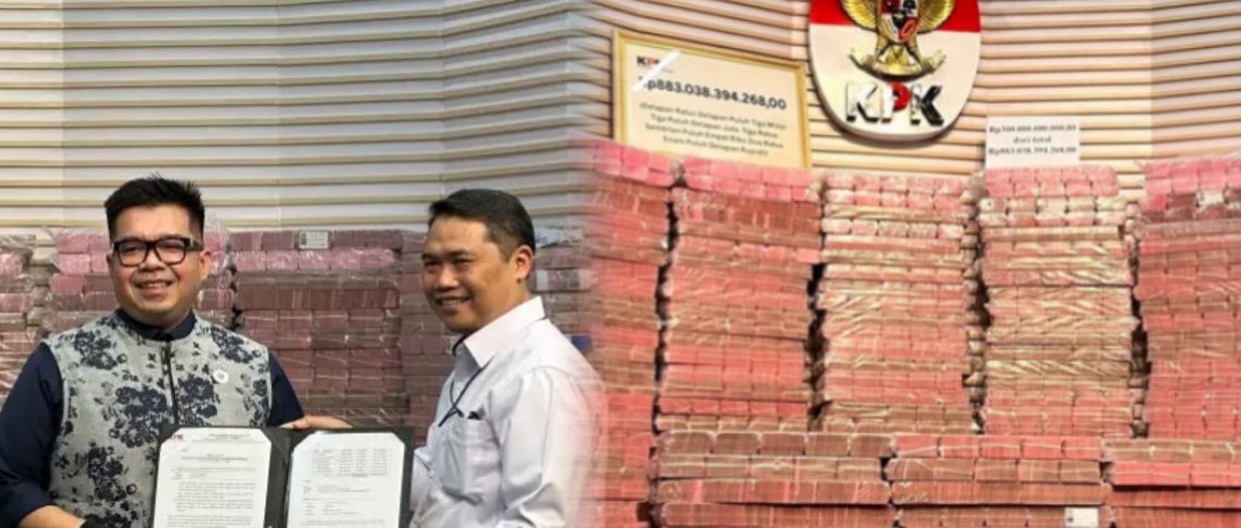 KPK Pamerkan Uang Rampasan Rp 883 Miliar Kasus Investasi Fiktif Taspen