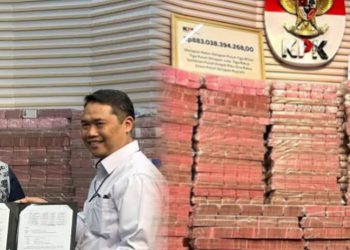 KPK Pamerkan Uang Rampasan Rp 883 Miliar Kasus Investasi Fiktif Taspen
