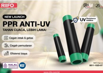 Solusi Kuat untuk Pipa Luar Ruangan, RIIFO Luncurkan Pipa PPR Anti UV untuk Beragam Kebutuhan Konstruksi