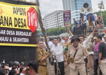 APDESI Gelar Aksi di Monas, Desak Pemerintah Cabut PMK 81/2025 Soal Dana Desa