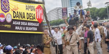 APDESI Gelar Aksi di Monas, Desak Pemerintah Cabut PMK 81/2025 Soal Dana Desa