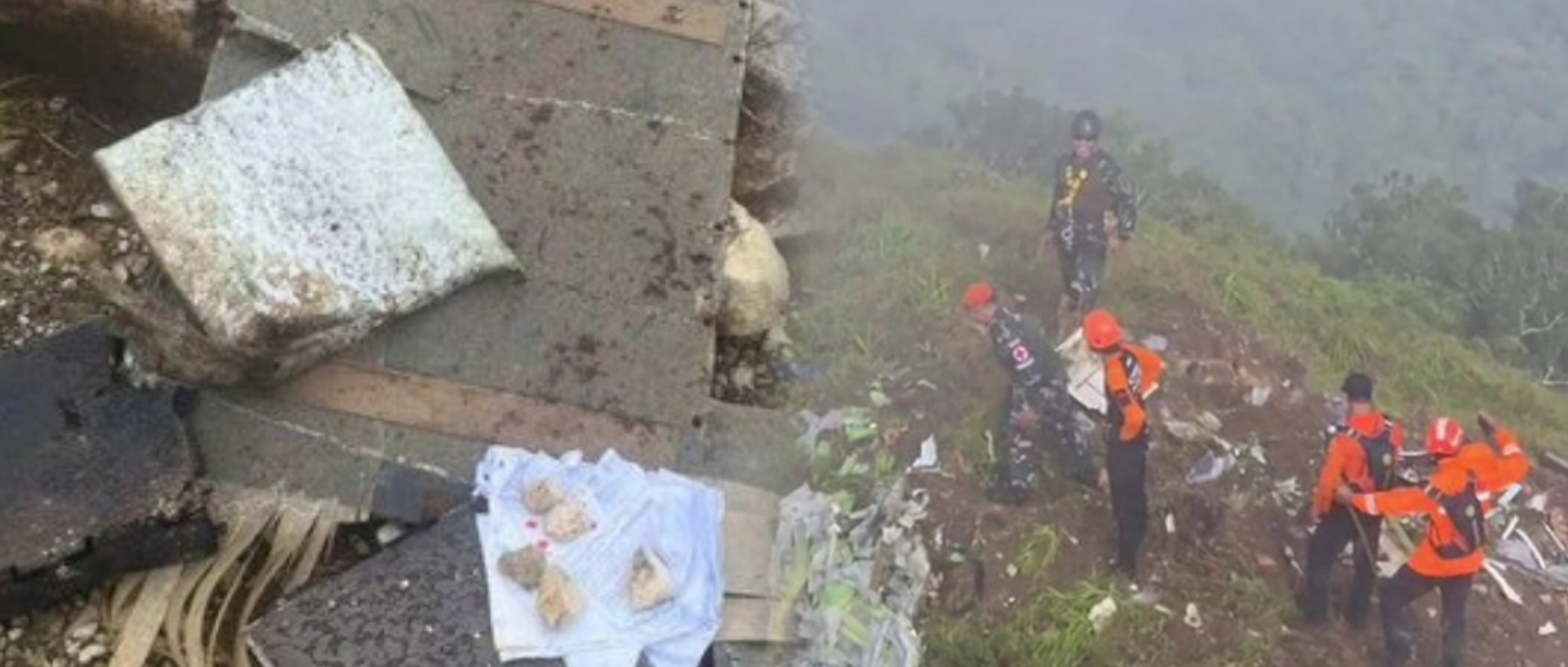 Tim SAR Temukan Reruntuhan Pesawat ATR-400 di Puncak Gunung Bulusaraung